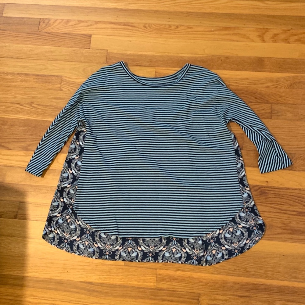 Loft Mixed Material Top
